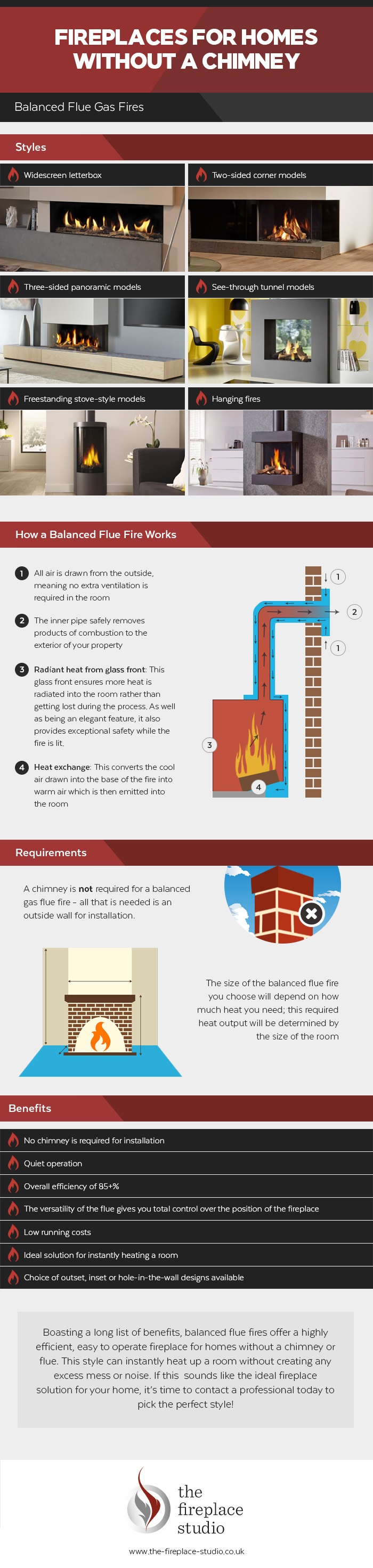 Balanced Flue Gas Fires infographic