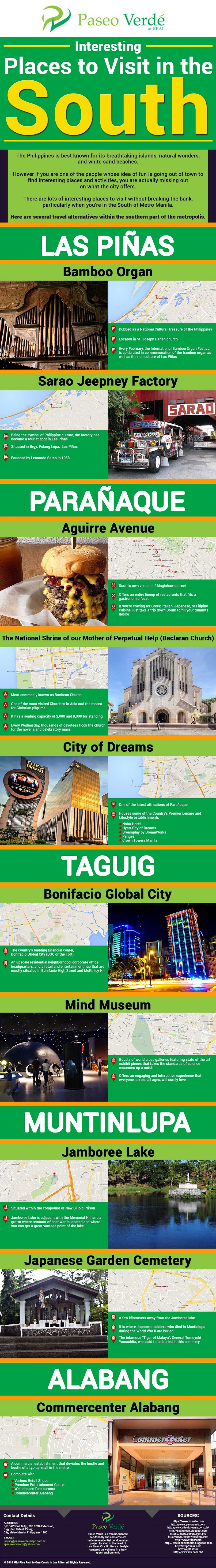 Interesting Places To Visit in the South Philippines infographic