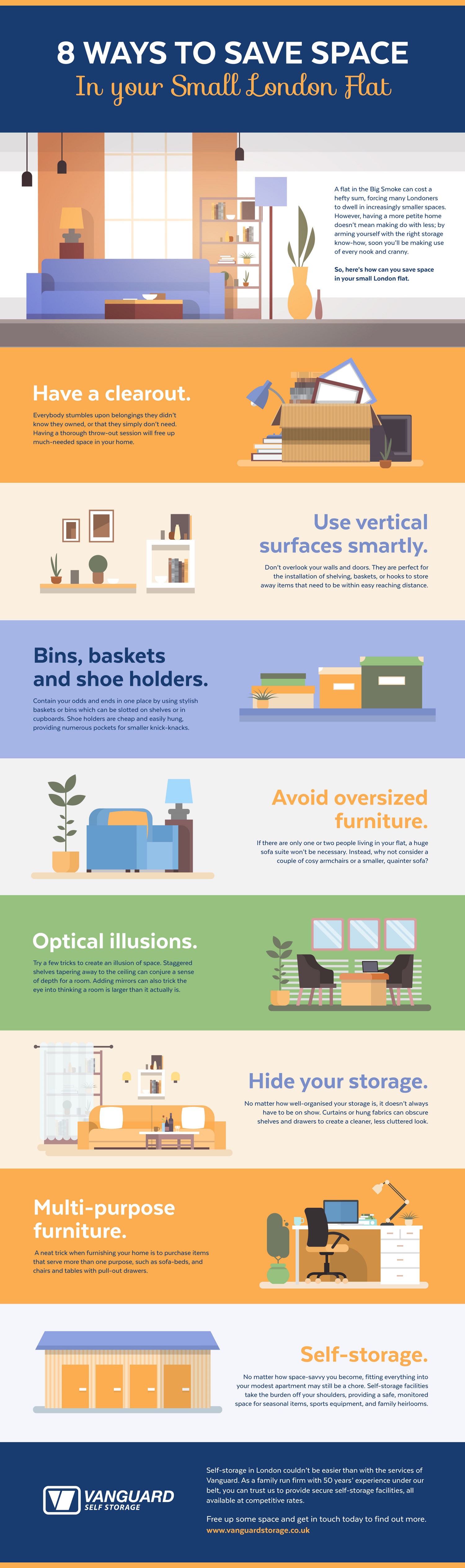save space in your London flat infographic